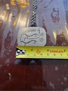 Jorgen Jensen Pewter Pendant Danish with a Sterling Silver Necklace